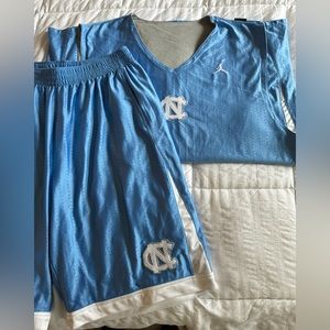 Air Jordan North Carolina RARE SET Jersey No Number & shorts Basketball Size XXL